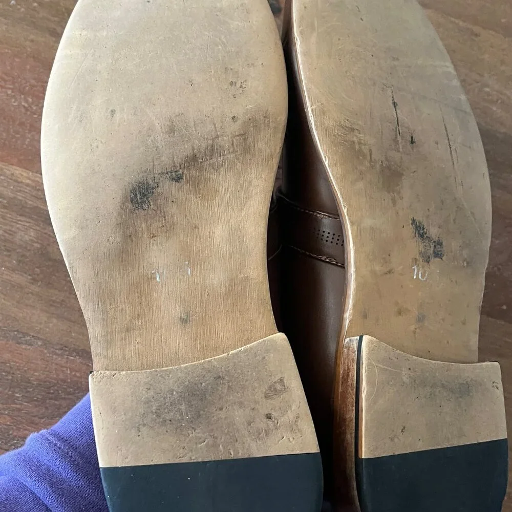 Amali Bankston-065‎ Men’s Brown Slip On Dress Shoes Flats Loafers 10.5